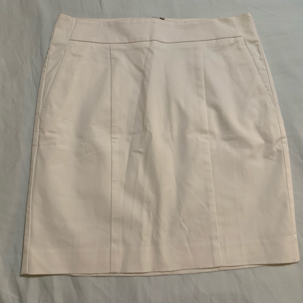 Ann Taylor Cream Pencil Skirt